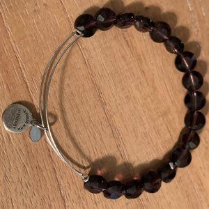 Alex and Ani dark purple bead bangle bracelet